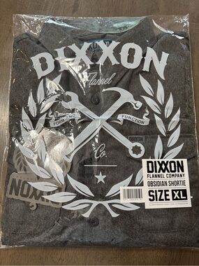 DIXXON Obsidian Short Sleeve Flannel Mens XL BNIB